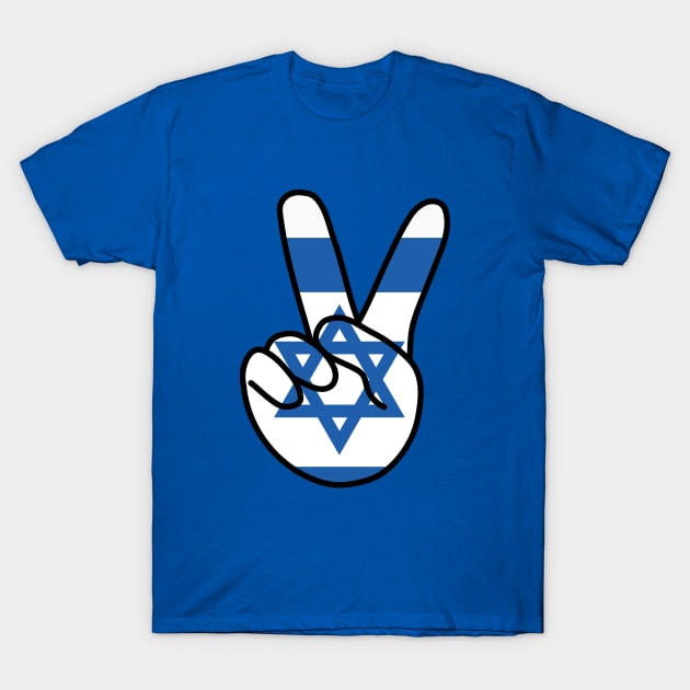 Israel Flag V Sign T-Shirt by DiegoCarvalho